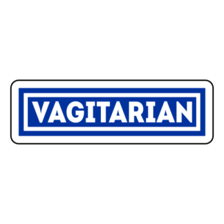 Vagitarian Sticker (Blue)